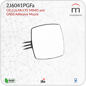 2J6041PGFa CELLULAR/LTE MIMO and GNSS Adhesive Mount - www.multiband-antennas.com