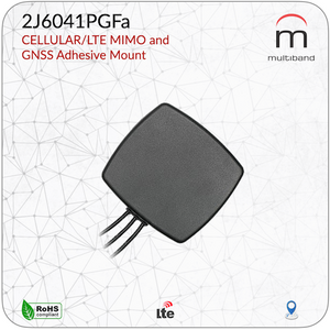 2J6041PGFa CELLULAR/LTE MIMO and GNSS Adhesive Mount - www.multiband-antennas.com