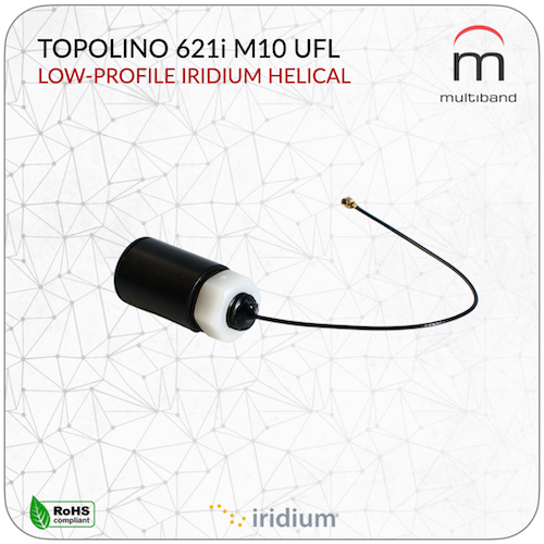 Topolino 621i M10 UFL Iridium Helical - www.multiband-antennas.com