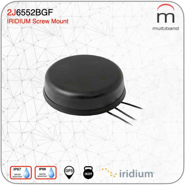 2J6552BGF Iridium Certified 3-in-1 Screw Mount Antenna - www.multiband-antennas.com