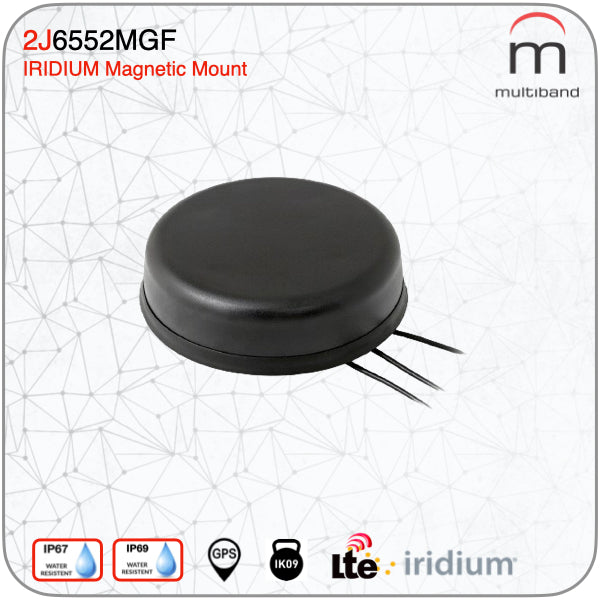 2J6552MGF Cellular  GNSS and Iridium Magnetic Mount Antenna - www.multiband-antennas.com