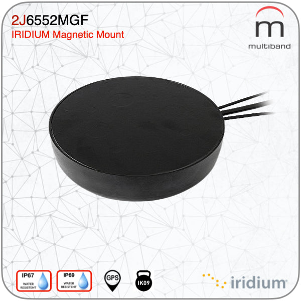 2J6552MGF Cellular  GNSS and Iridium Magnetic Mount Antenna - www.multiband-antennas.com