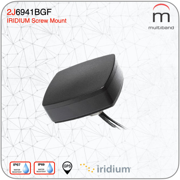 2J6941BGF 4G LTE/3G/2G Cellular and GNSS/GPS Screw Mount Antenna - www.multiband-antennas.com