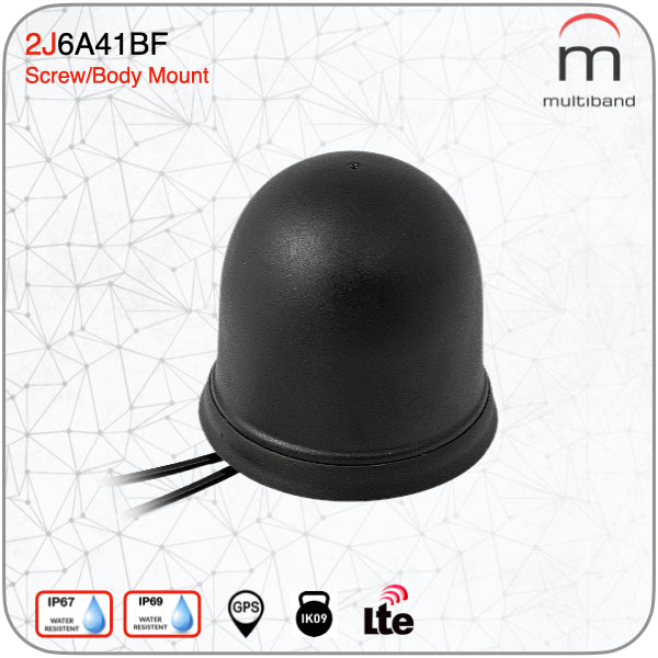 2J6A41BF LTE/GNSS Screw Mount Antenna - www.multiband-antennas.com