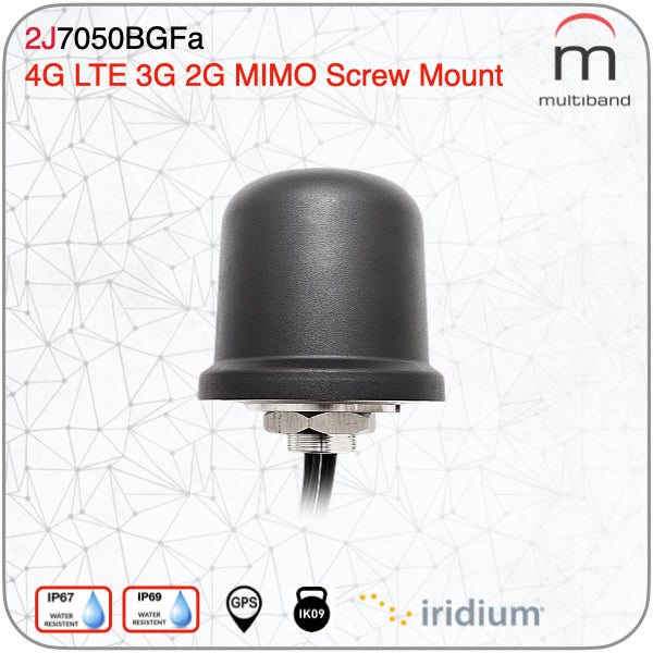 2J7050BGFa IRIDIUM CERTIFIED BODY MOUNT CELLULAR/LTE MIMO/GNSS ANTENNA - www.multiband-antennas.com