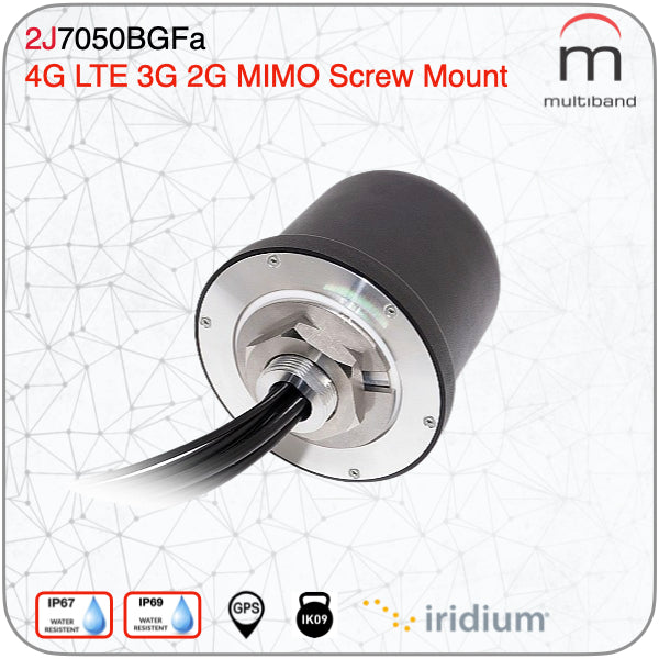 2J7050BGFa IRIDIUM CERTIFIED BODY MOUNT CELLULAR/LTE MIMO/GNSS ANTENNA - www.multiband-antennas.com