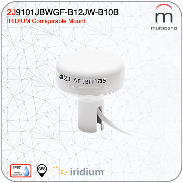 2J9101JBWGF-B12JW-B10BW IRIDIUM Screw/Adhesive/Pole Mount - www.multiband-antennas.com