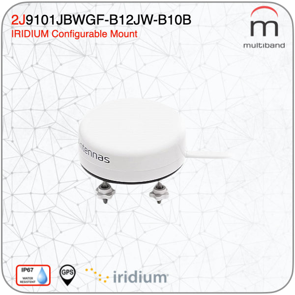 2J9101JBWGF-B12JW-B10BW IRIDIUM Screw/Adhesive/Pole Mount - www.multiband-antennas.com