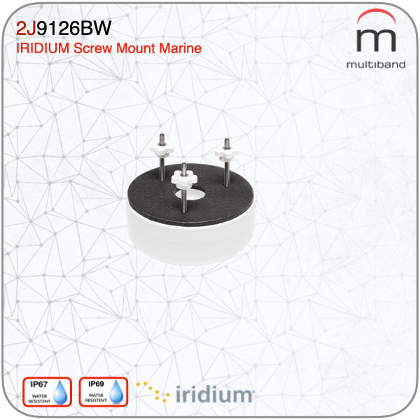 2J9126BW Iridium Certified Screw Mount Waterproof Marine Antenna - www.multiband-antennas.com