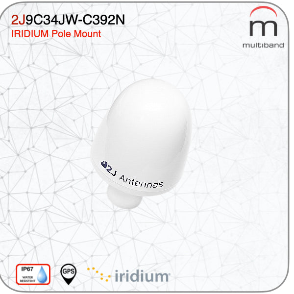 2J9C34JW-C392N GPS Galileo High Performance Iridium Certified Pole Mount Antenna - www.multiband-antennas.com