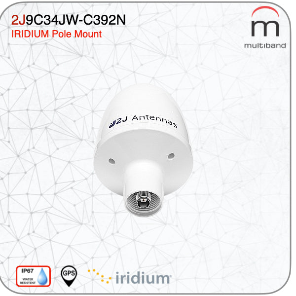 2J9C34JW-C392N GPS Galileo High Performance Iridium Certified Pole Mount Antenna - www.multiband-antennas.com