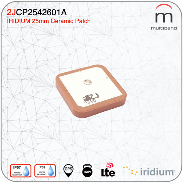 2JCP2542601a Iridium Ceramic Patch 25mm - www.multiband-antennas.com