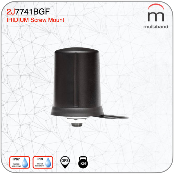2J7741BGF CELLULAR/LTE & GNSS SCREW MOUNT ANTENNA - www.multiband-antennas.com