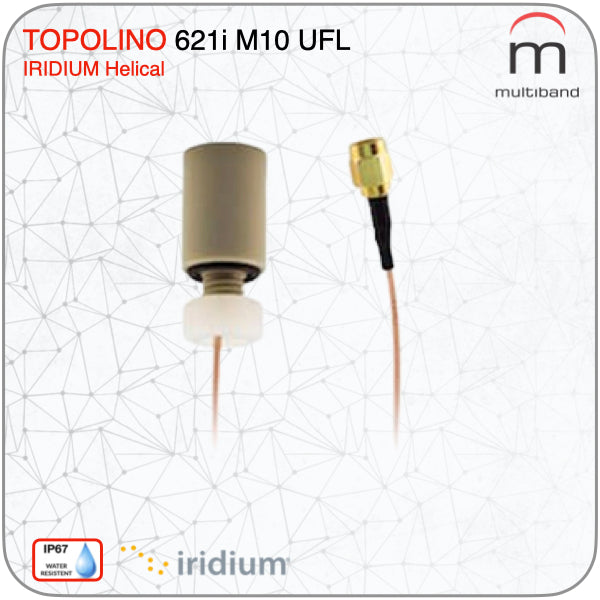 Topolino 621i M10 UFL Iridium Helical Antenna - www.multiband-antennas.com