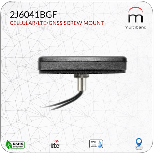 2J6041BGF CELLULAR/LTE/GNSS Screw Mount - www.multiband-antennas.com