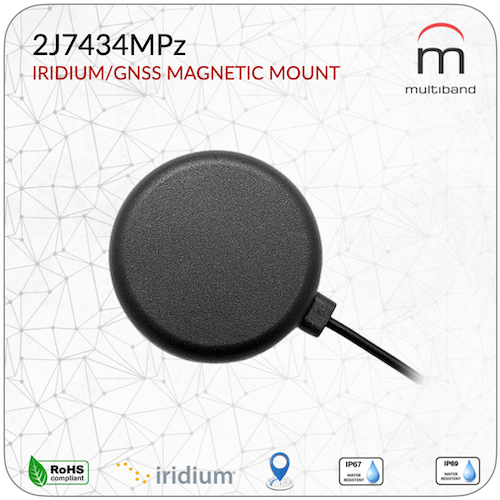 2J7434MPz GNSS and Iridium Mag Mount - www.multiband-antennas.com