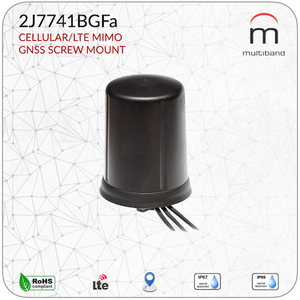 2J7741BGFa CELLULAR/LTE MIMO and GNSS SCREW MOUNT - www.multiband-antennas.com